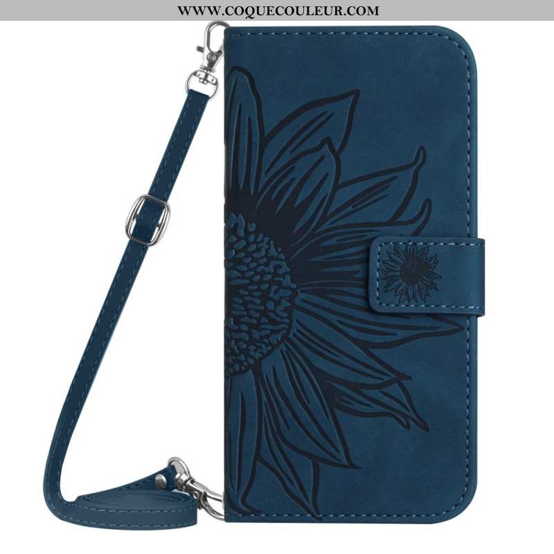 Housse OnePlus 13R Empreinte Tournesol à Bandoulière