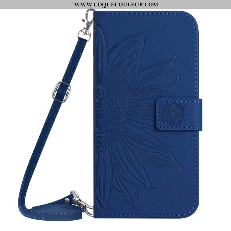 Housse OnePlus 13R Empreinte Tournesol à Bandoulière