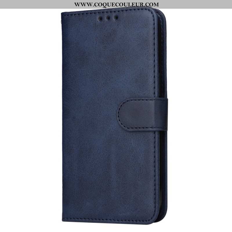 Housse OnePlus 13R Effet Cuir Uni à Lanière