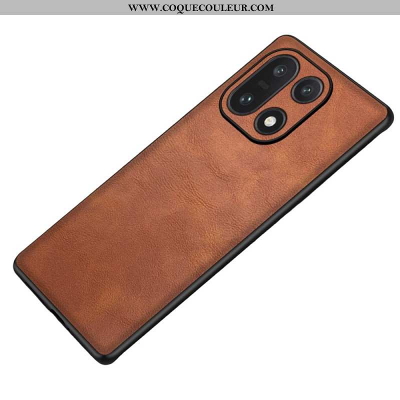 Coque OnePlus 15 5G Effet Cuir Rétro