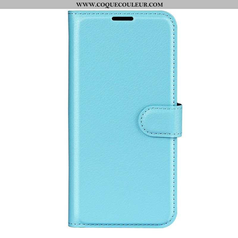 Housse OnePlus 15 Simili Cuir Litchi