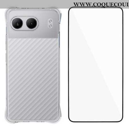 Coque OnePlus Nord 4 Transparente Renforcée avec Protection Écran en Verre Trempé