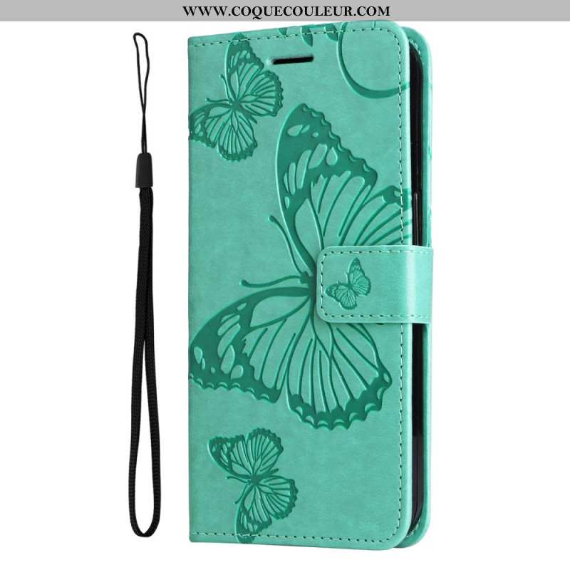 Housse OnePlus Nord 4 Papillons Géants à Lanière