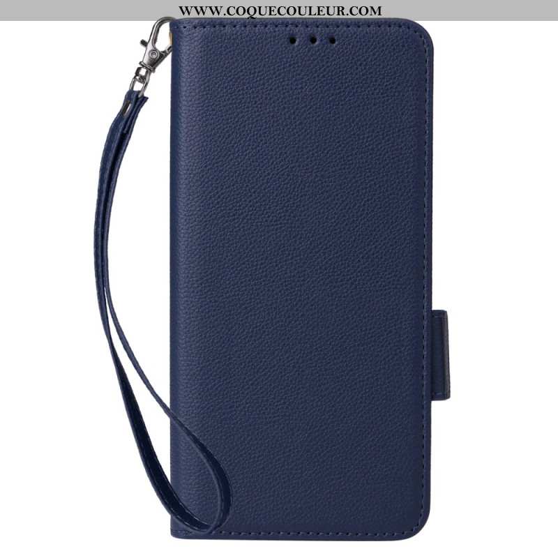 Housse OnePlus Nord 4 Texture Litchi à Lanière