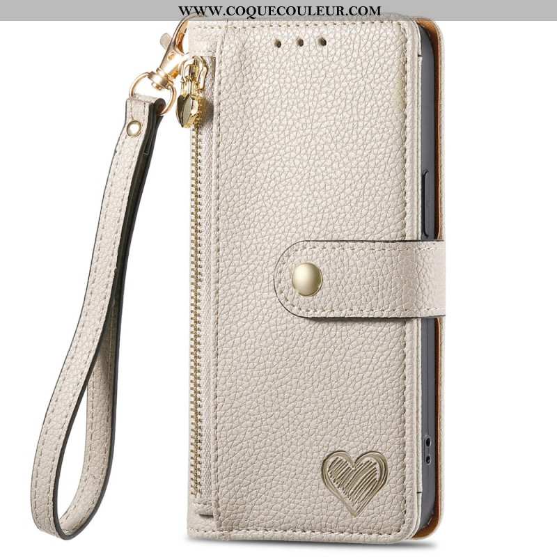 Housse OnePlus Nord 4 Portefeuille Blocage RFID Coeur