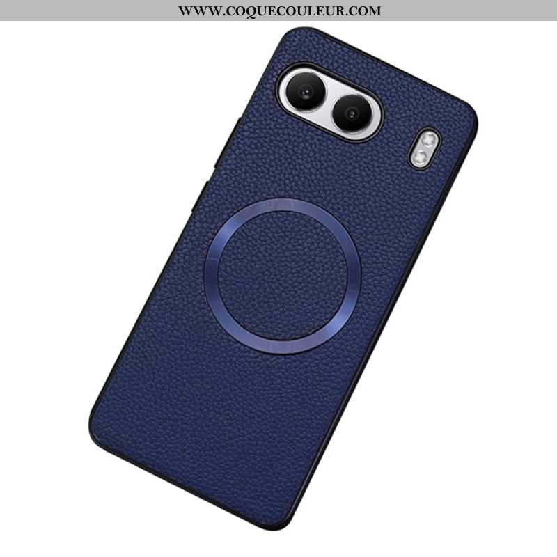 Coque OnePlus Nord 4 Simili Cuir Litchi Compatible MagSafe