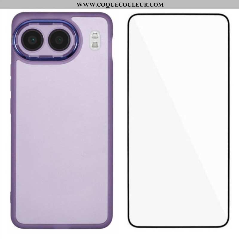 Coque OnePlus Nord 4 Teintée avec Protecteur Écran en Verre Trempé