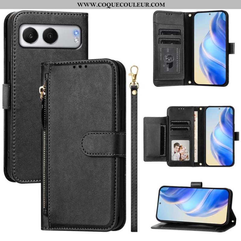 Housse OnePlus Nord 4 Effet Daim Portefeuille