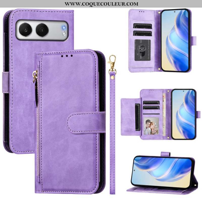 Housse OnePlus Nord 4 Effet Daim Portefeuille