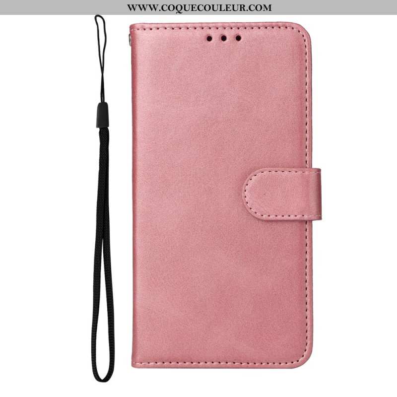 Housse OnePlus Nord 5 Effet Cuir à Lanière