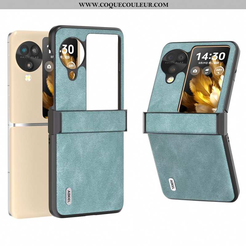 Coque Oppo Find N3 Flip Style Cuir Rétro ABEEL