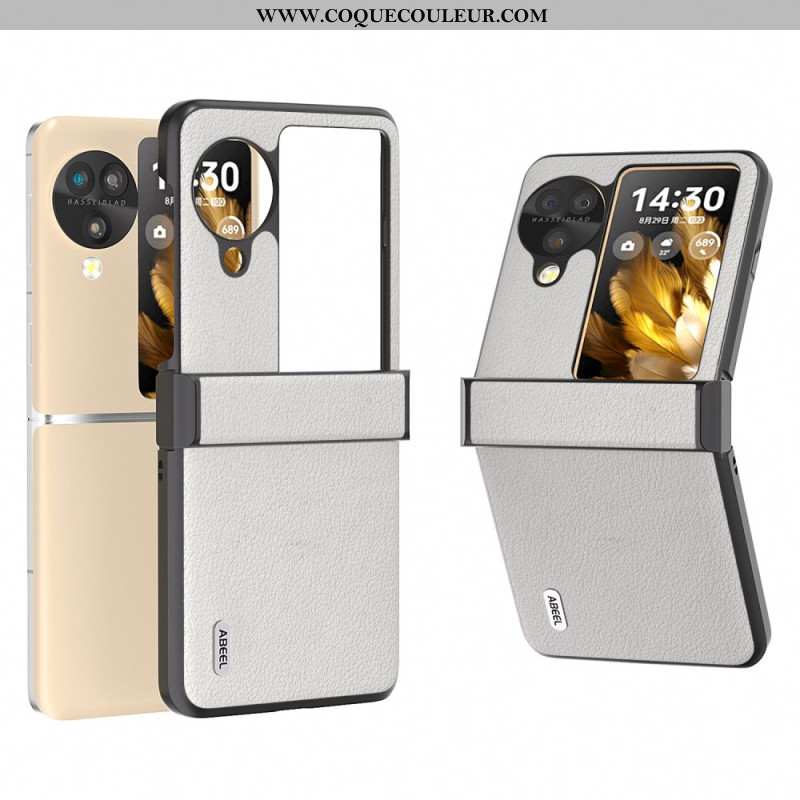 Coque Oppo Find N3 Flip Cuir Texturé ABEEL