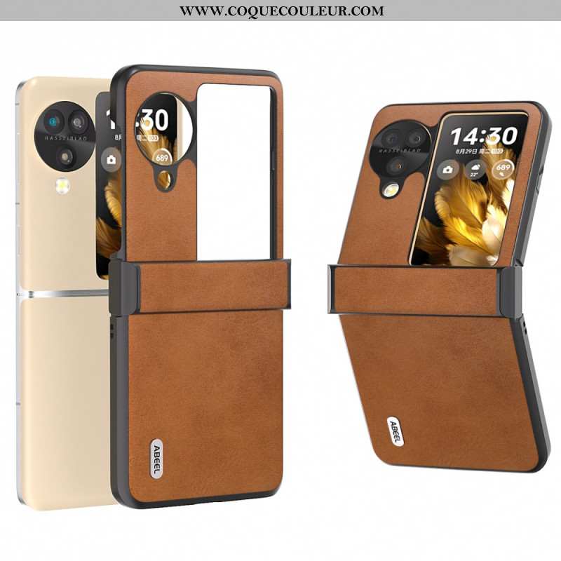 Coque Oppo Find N3 Flip Effet Cuir ABEEL