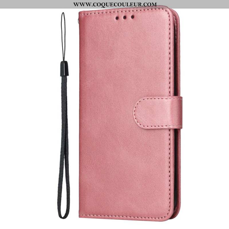 Housse Oppo Find X8 Simili Cuir à Lanière