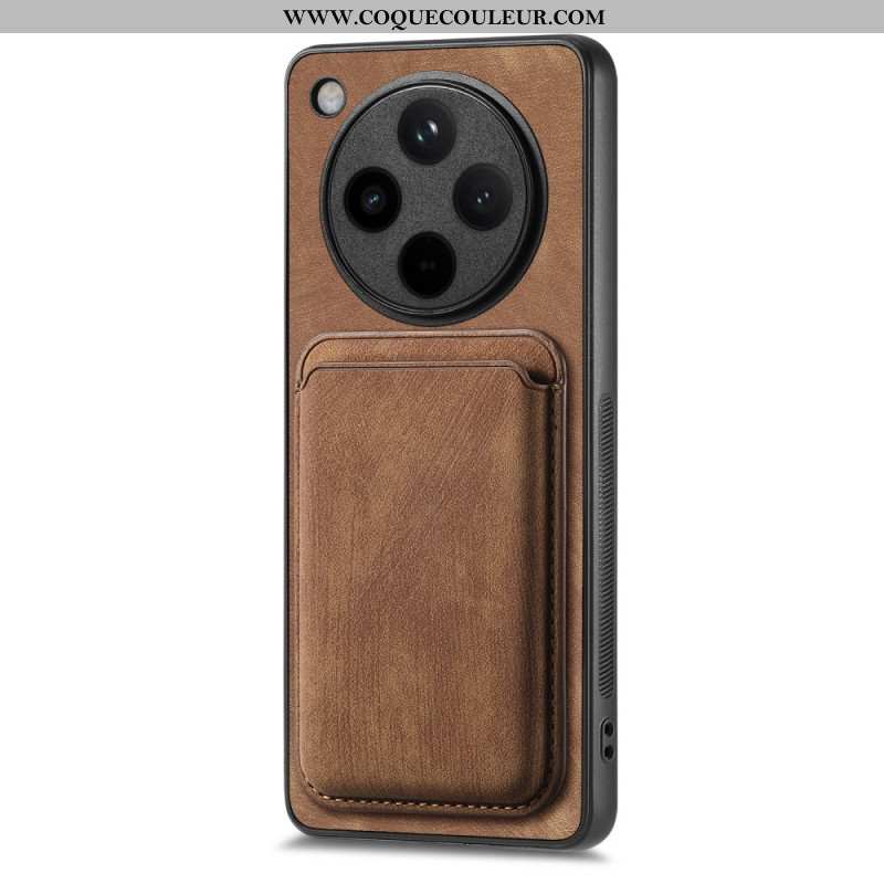 Coque Oppo Find X8 Pro Rétro avec Porte-Cartes Détachable