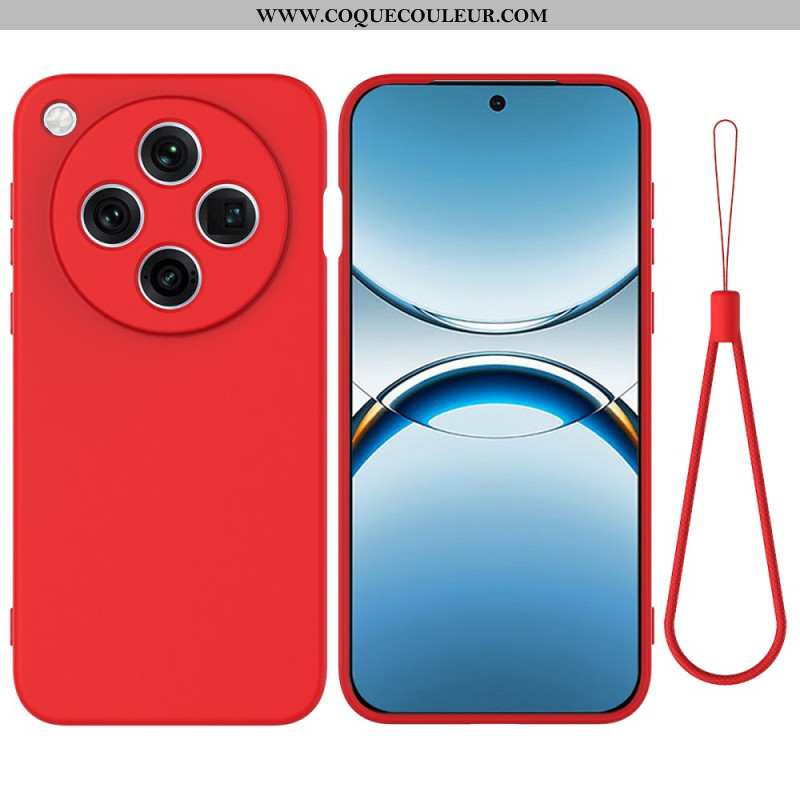 Coque Oppo Find X8 Pro 5G Silicone Liquide à Lanière