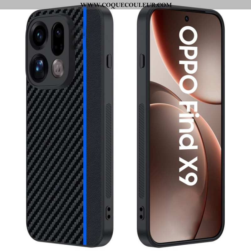 Coque Oppo Find X9 5G Texture Fibre de Carbone