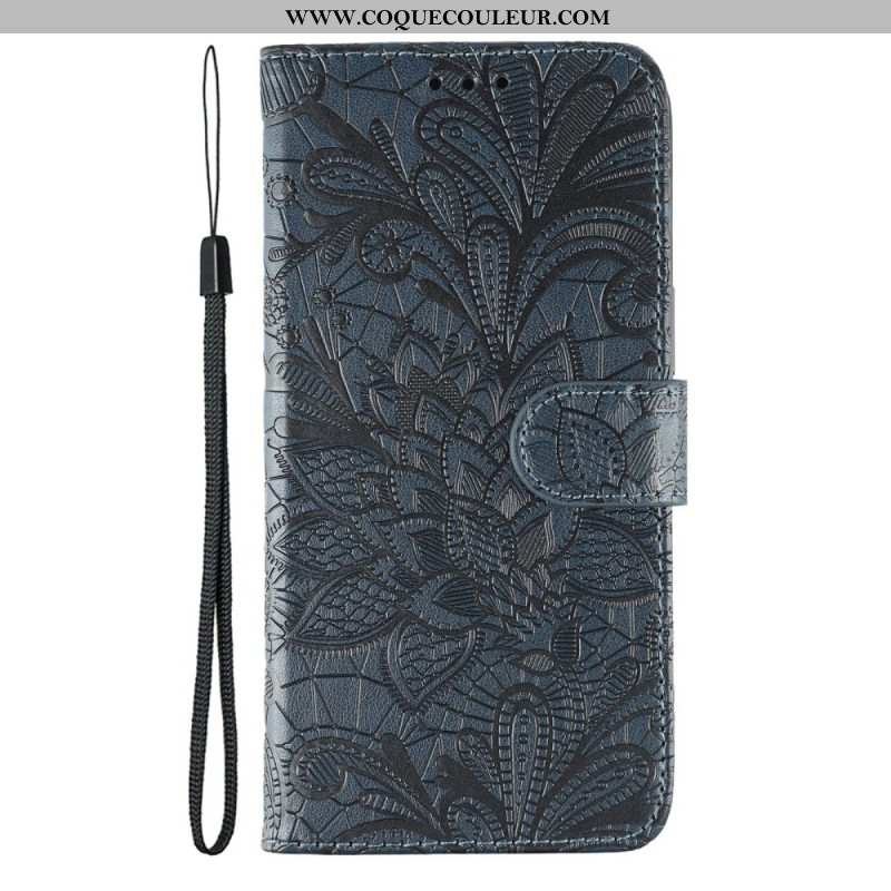 Housse Oppo Find X9 5G Motif Floral en Dentelle
