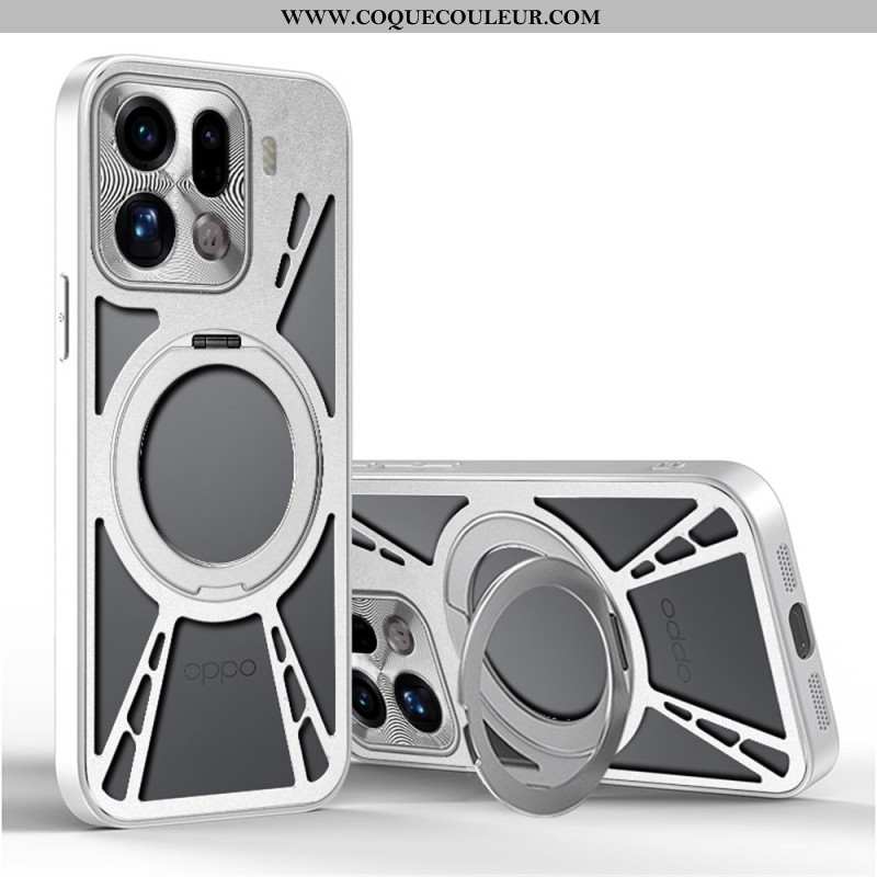 Coque Oppo Find X9 Pro 5G Support Magnétique Rotatif et Dissipation Thermique