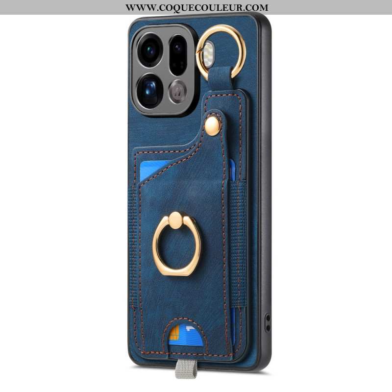 Coque Oppo Find X9 Pro 5G Porte-Cartes et Anneau-Support