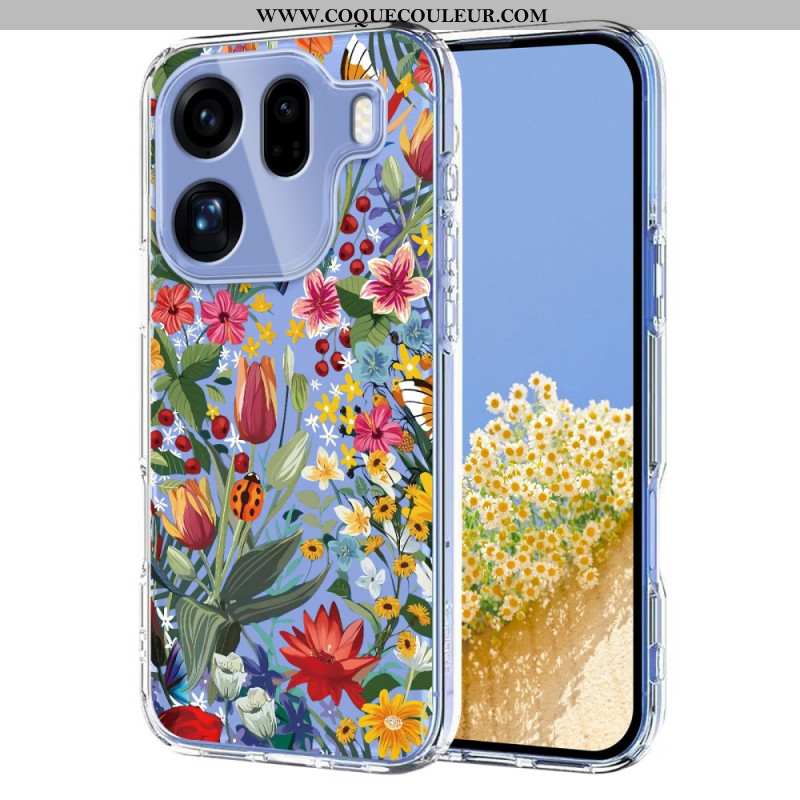 Coque Oppo Find X9 Pro 5G Papillons et Fleurs