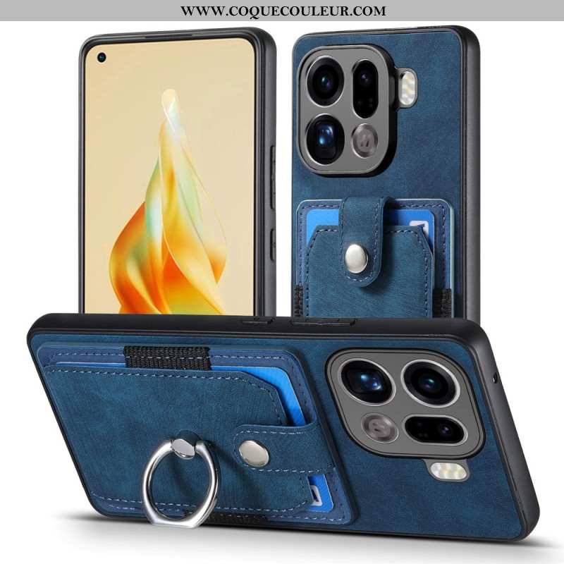 Coque Oppo Find X9 Pro Porte-Cartes et Anneau