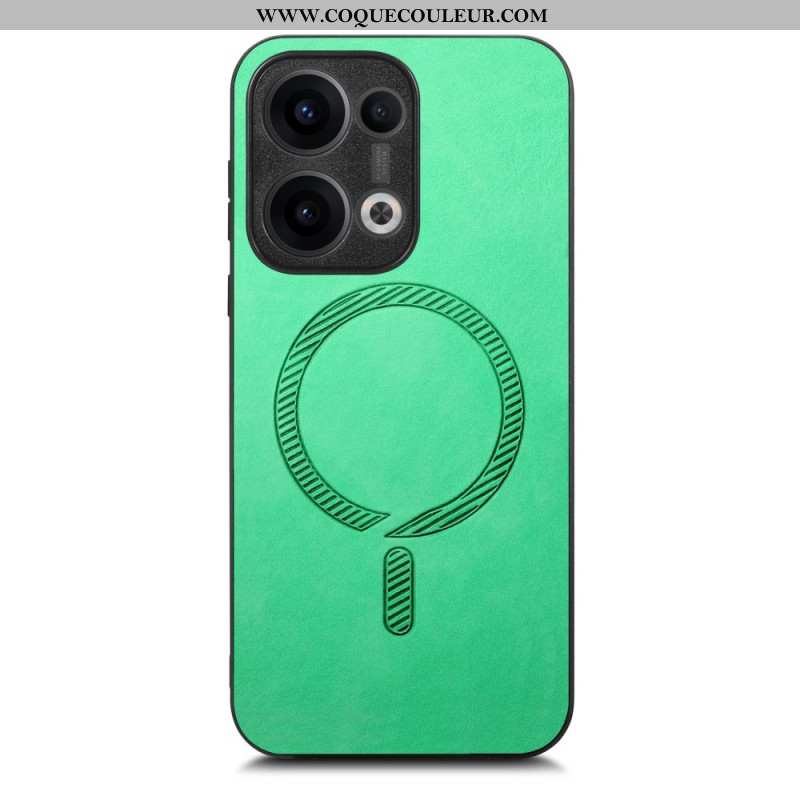 Coque Oppo Reno 13 5G Compatible MagSafe Effet Cuir