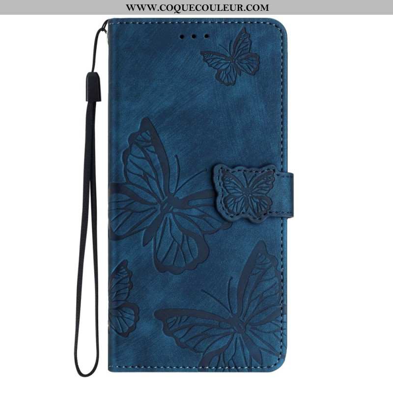 Housse Oppo Reno 14 5G Effet Daim Papillons