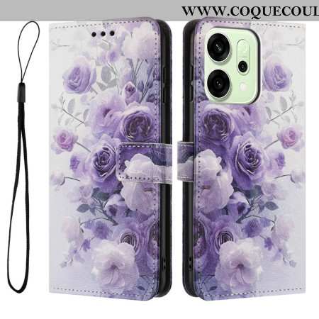 Housse Oppo Reno 14 5G / 14F 5G Fleurs Vioettes