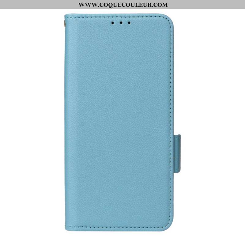 Housse Oppo Reno 14 Pro 5G Texture Litchi à Lanière