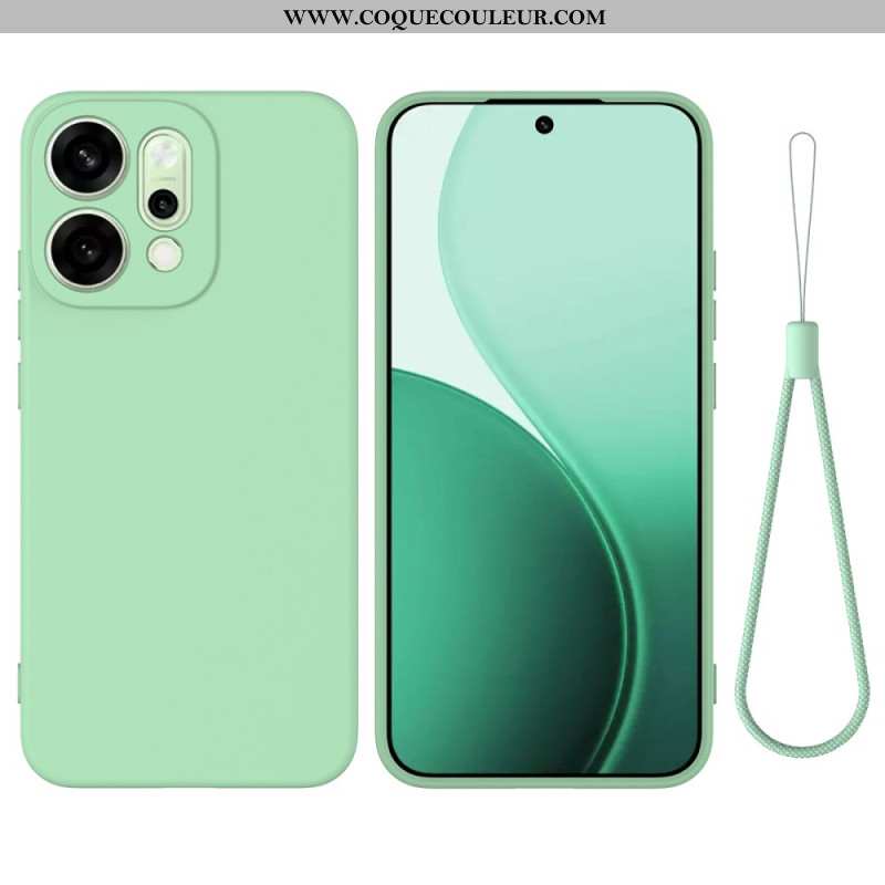 Coque Oppo Reno 14 Pro 5G Silicone Liquide à Lanière