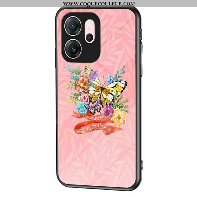 Coque Oppo Reno 14 F 5G Verre Trempé Papillons