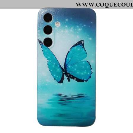 Coque Samsung Galaxy A17 4G / 5G Papillon Bleu