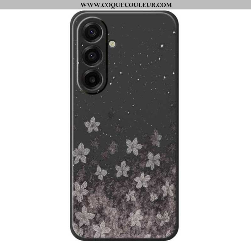 Coque Samsung Galaxy A17 4G / 5G Florale Grise