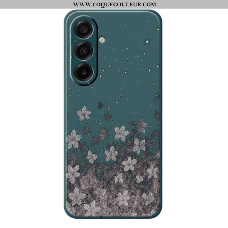 Coque Samsung Galaxy A17 4G / 5G Florale Grise