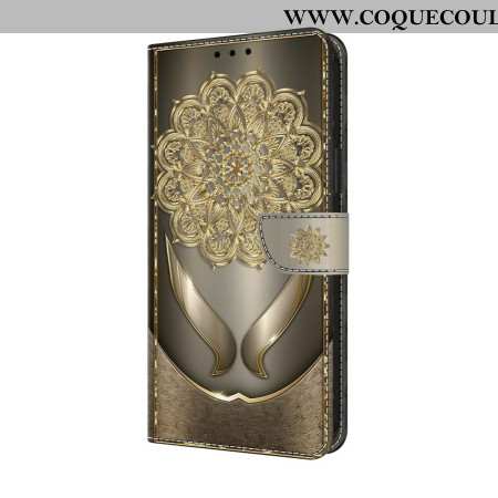 Housse Samsung Galaxy A17 4G / 5G Motif Floral Doré