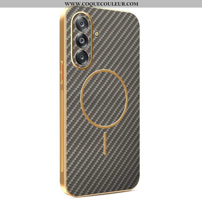 Coque Samsung Galaxy A17 4G / A17 5G Magnétique Texture Fibre Carbone