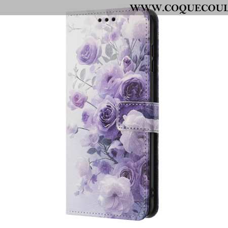 Housse Samsung Galaxy A17 4G / 5G / A26 5G Roses Violettes