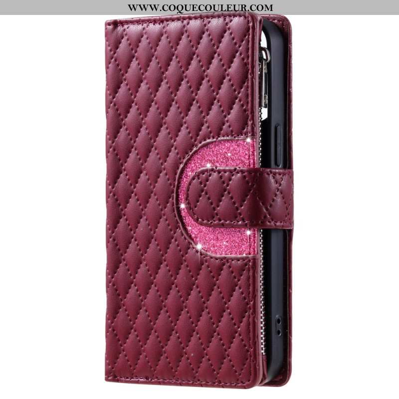 Housse Samsung Galaxy S25 Edge Portefeuille Matelassé