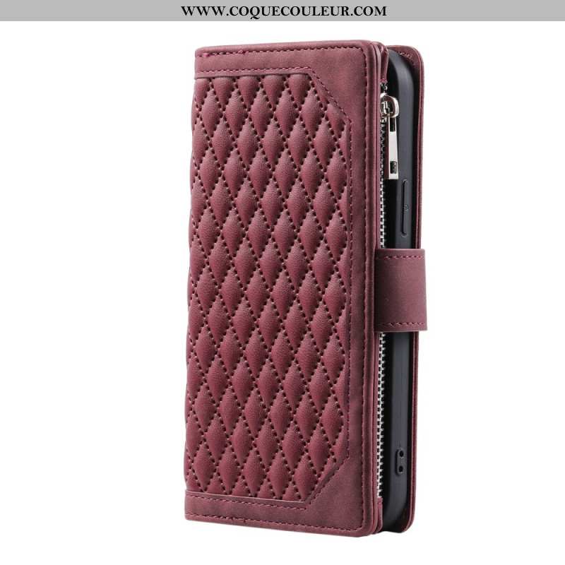 Housse Samsung Galaxy S25 Edge Portefeuille Matelassé