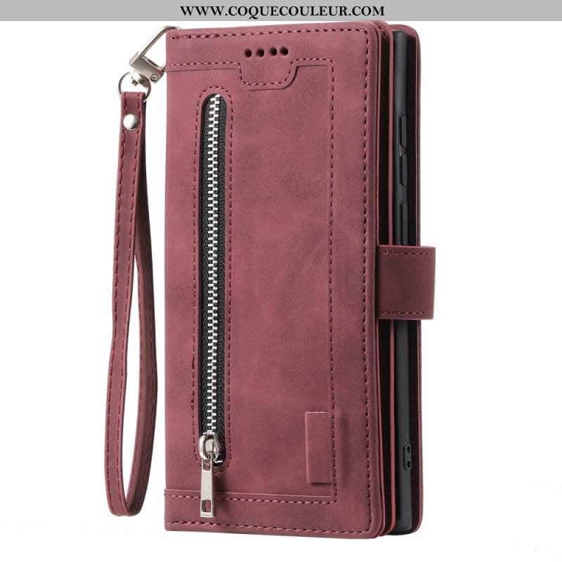 Housse Samsung Galaxy S25 Edge Portefeuille à Glissière