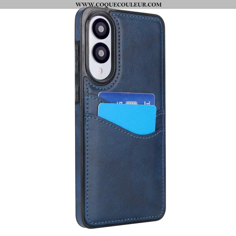 Coque Samsung Galaxy S25 Edge Effet Cuir avec Porte-Cartes