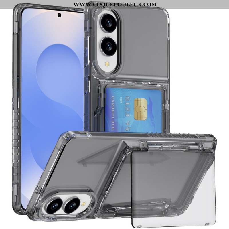 Coque Samsung Galaxy S25 Edge Transparente et Porte-Cartes