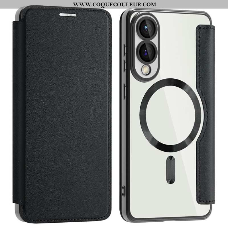 Flip Cover Samsung Galaxy S25 Edge Compatible MagSafe avec Blocage RFID