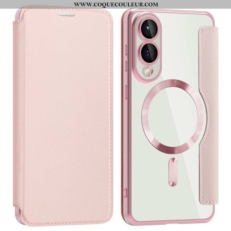 Flip Cover Samsung Galaxy S25 Edge Compatible MagSafe avec Blocage RFID