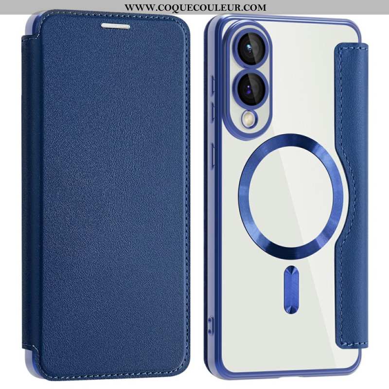 Flip Cover Samsung Galaxy S25 Edge Compatible MagSafe avec Blocage RFID