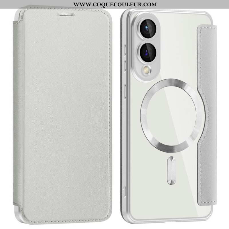 Flip Cover Samsung Galaxy S25 Edge Compatible MagSafe avec Blocage RFID