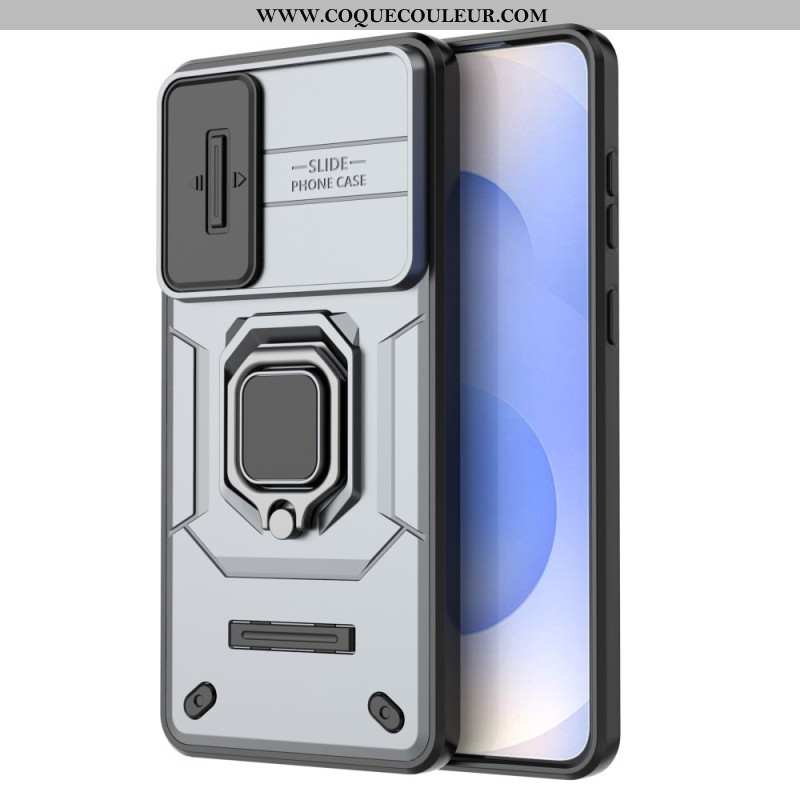 Coque Samsung Galaxy S25 Edge Ring Résistante avec Protecteur Objectif