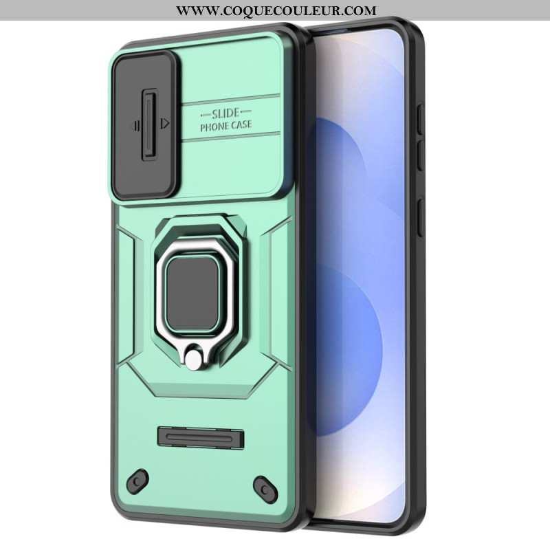 Coque Samsung Galaxy S25 Edge Ring Résistante avec Protecteur Objectif