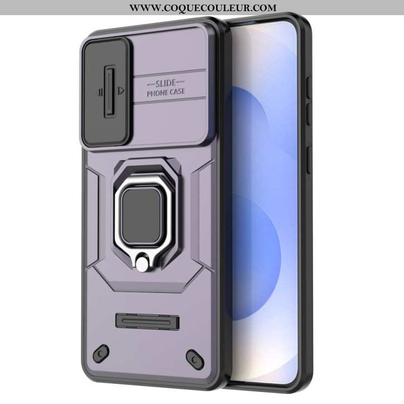 Coque Samsung Galaxy S25 Edge Ring Résistante avec Protecteur Objectif